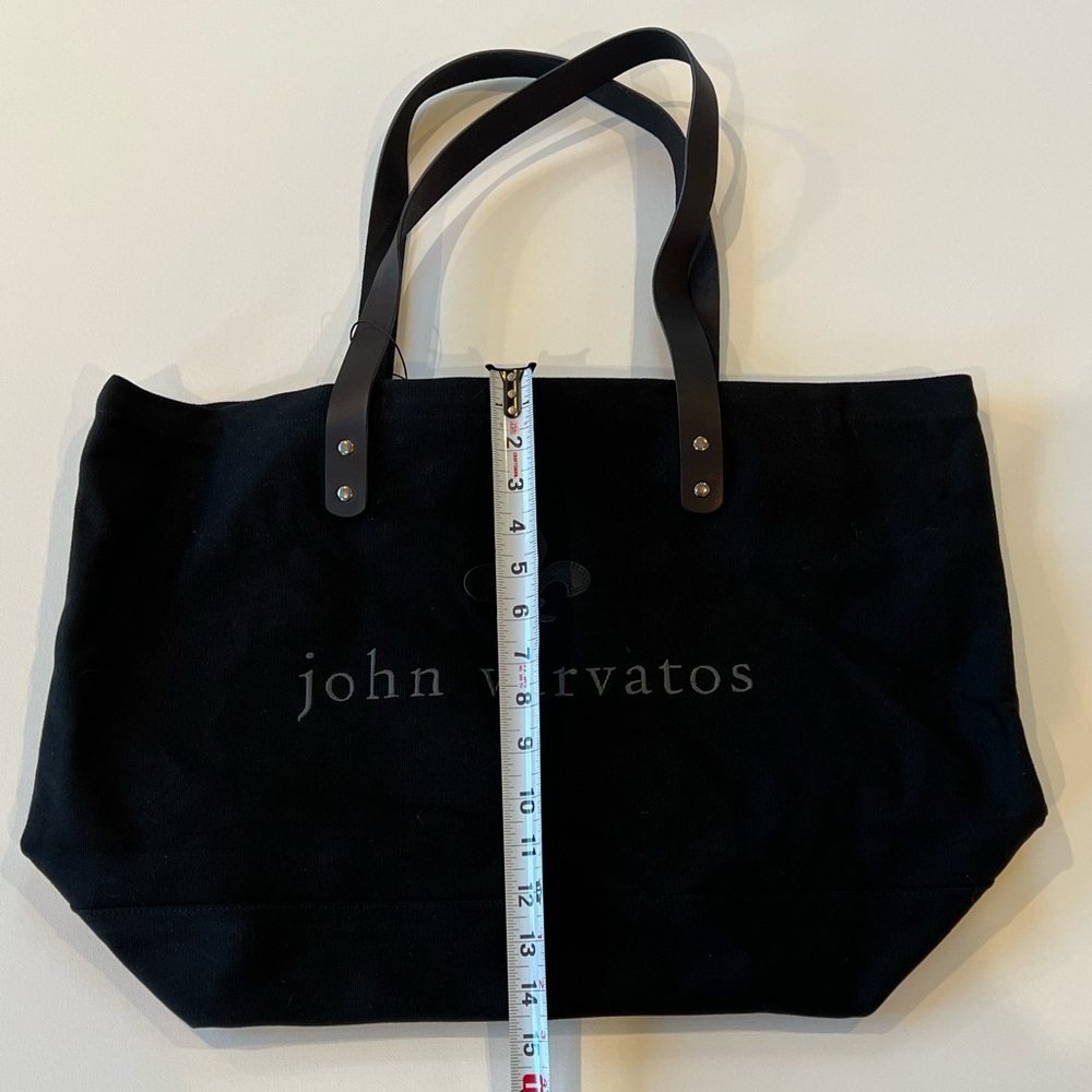 John Varvatos Black Canvas Tote - Picture 9 of 9